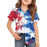 2026 4th of July Outfit-Patriotic School Uniforms-American Flag Tshirt Patriotic Top
