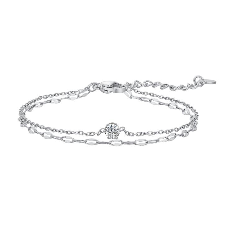 Bracelet double couche en oxyde de zirconium pour le quotidien