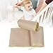 NOENNULL Breathable Mesh Liner for Full Size Cribs Safety Adjustable Height Mesh Crib Bumper Breathable Baby Mesh Crib Liner (Beige)