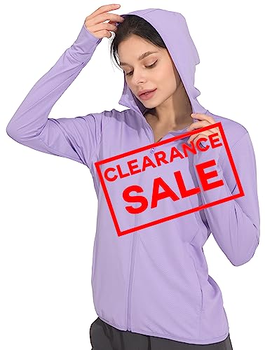 Hody Lovy Sun Protection Hoodie Jackets Uv Clothing Upf 50+ Long Sleeve Shirts Hiking Golf Fishing Lightweight Quick Dry, Purple L #TOP25