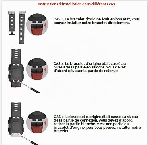 NotoCity pour Garmin Forerunner 35 Strap/Garmin Approach S10 Bracelet de montre de rechange en silicone souple Forerunner 35/Approach S10 Montre de golf (ardoise) – vue 4