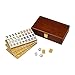 ZXFYHD Mahjong Viaggio Portatile 2. 0mm. Golden Mahjong Carry Box in Legno mAh-Jong Tavolo in Pelle Majiang Board Scacchi Set Gioco (Color : 20mm Golden)