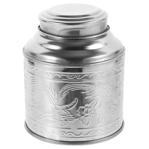 COLLBATH Barattolo Porta Tisane Sfuse in Acciaio Resistenti Contenitore Ermetico Portatile per Foglie di Tè e Frutta Secca Multiuso Resistente e Decorativo per Cucina e Scrivania