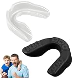 MUNZE Sportmundschutz, 2 Stück Zahnschutz Für Kinder 9-16 Jahre, Geeignet Für Boxen, Hockey, Mma, Football, Farbe Schwarz+Weiß, Maße 6X5X1,8 Cm
