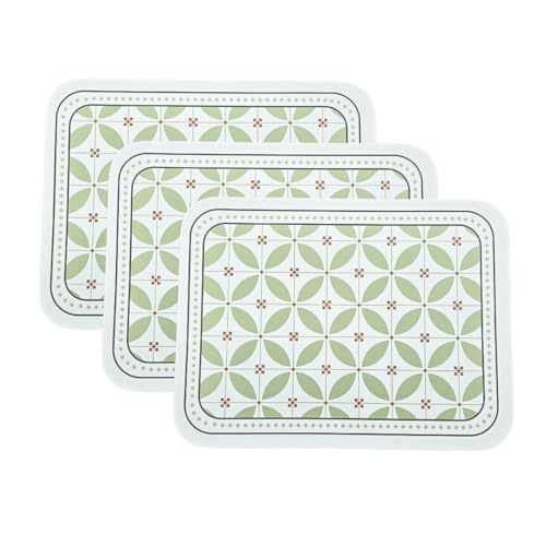 Image of Faux Leather Dining Table Placemats | Heat Insulation & Stain Resistant Waterproof Non Slip Dinner Table Mats | Perfect for Home, Kitchen, Restaurant, Office (Mustard, Set of 12)