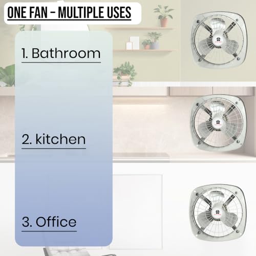 Image of 9 Inch Fresh Air Fan for Kitchen and Bathroom |9FA-White-1 Exhaust Fan | Ventilation, Indoor Use