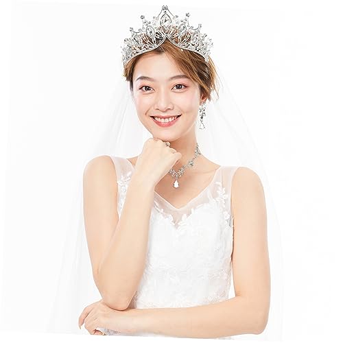 Diadèmes de mariage en argent mariée couronne alliage accessoire chignon
