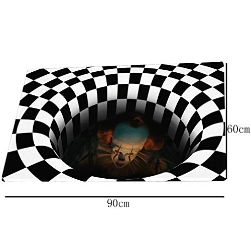 Stickit Graphix Clown Decorations Halloween Doormat | Scary Welcome Door Mats Outside Indoor Area Rug Bath Mat Hearth Floor Stair Carpet (24 x 36 inch) - Thumbnail 6