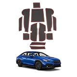 SHAOHAO Car Door Slot Mats for Subaru WRX 2023 2024 2025 Accessories Anti-Dust Gate Slot Mats 2022-2025 Subaru WRX Premium/Limited/GT Cup Holder Mat Console Liners 2024 2025 WRX STARLINK Accessory