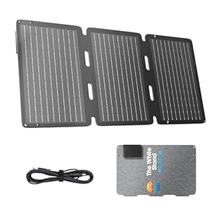 30 Watt Panel Solar Charger USB, 30w Portable Solar Panel, 12 Volt Waterproof high Efficiency Foldable Solar Panel, Fast Charging Solar Charging Station, Solar Panels for Camping, rv, Outdoors.