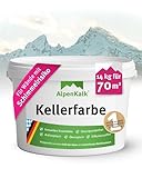 AlpenKalk Weiße Kellerfarbe I 14 kg für ca. 70m² I Hochdeckende & wischfeste...