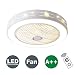 Produktbild XMYX Deckenventilator mit Beleuchtung und Fernbedienung Leise Ventilator Modern Dimmbar LED Deckenleuchte Unsichtbare Lüfter Wohnzimmer Schlafzimmer Kinderzimmer Deckenlampe, 72W, 59cm