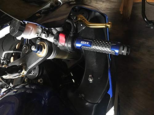 Motorcycle Handlebar Grips Handle Grips Compatible with GSXR GSX-R 125 150 600 750 1000 2Pcs 7/8''22mm(Blue)