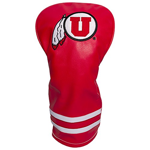 Team Golf NCAA Utah Utes Vintage Driver Head Cover Vintage Driver Golf Club Headcover, Form Fitting Design, Retro Design & Superb Embroidery