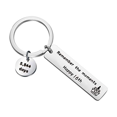 Gzrlyf Happy Birthday Gift 16th 21st 30th Keychain For Her Personalized Gift For Son Daughter (16th keychain)