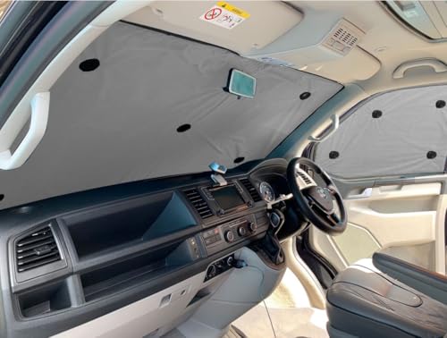 Covprotec Par de persianas térmicas traseiras de 1/4, compatíveis/de substituição para Citroen Berlingo (2008-2018), cor cinzento claro