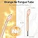 High Frequency Tongue Glass Tube Replacement for TUMAKOU High Frequency Facial Wand - Orange Accessory (Tongue Tube)
