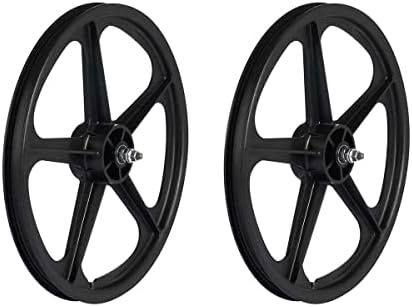 SKYWAY, Tuff II 20" 5 Spoke, Wheelset, Black, 20'' / 406, Bolt-on, F: 100, R: 110, Rim, Freewheel