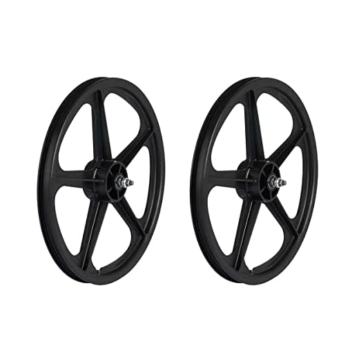 SKYWAY, Tuff II 20" 5 Spoke, Wheelset, Black, 20'' / 406, Bolt-on, F: 100, R: 110, Rim, Freewheel