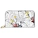 Produktbild JHGFG Mode Handtasche Reißverschluss Brieftasche Sommer Botanical Blooming Garden Flowers Unvollendete Telefon Clutch Geldbörse Abendkupplung Blocking Leder Wallet Multi C.