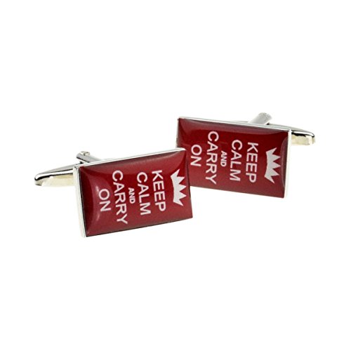 Mancuernillas RGT Keep Calm Rojo Talla Única miniatura 1