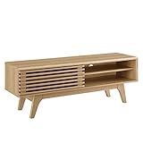Modway Render Mid-Century Modern Low Profile 48 Inch TV Stand in Oak, 48'