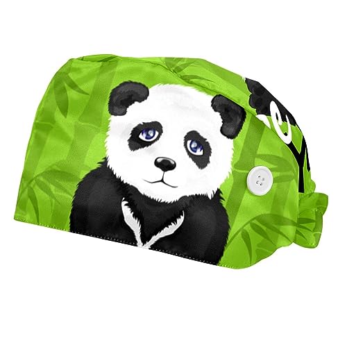Casquettes de travail ajustables panda pour stopper la transpiration et retenir les cheveux