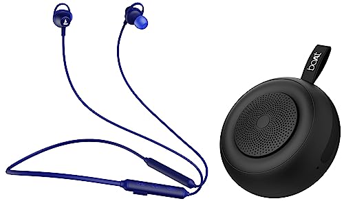 Image of boAt Rockerz 245v2 Bluetooth Wireless in Ear Earphones with Upto 8 Hours Playback, 12mm Drivers & Stone 135 Portable Wireless Speaker with 5W RMS Immersive Sound, IPX4 Water Resistance