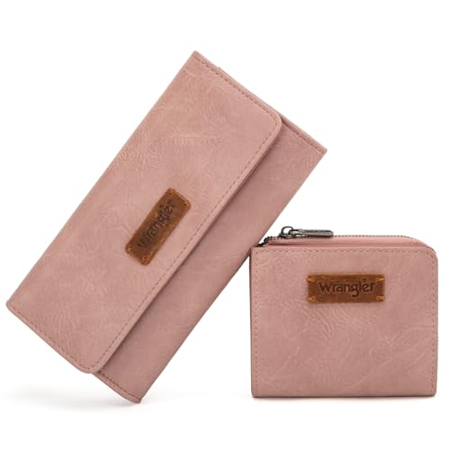 Image of Montana West X Wrangler Wallet for Women RFID Blocking Wallets Large Capacity Wallet Set with Zipper Pocket