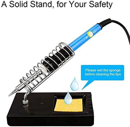 Soldering New 12 in 1 60W US Plug 110V EU Plug 60w 220V Electric Adjustable Temperature Welding Solder Soldering Iron Kit + 5 Tips+Tweezer - (Power: 110V US Plug)