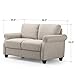 ZINUS Josh Loveseat Sofa, Easy, Tool-Free Assembly, Beige