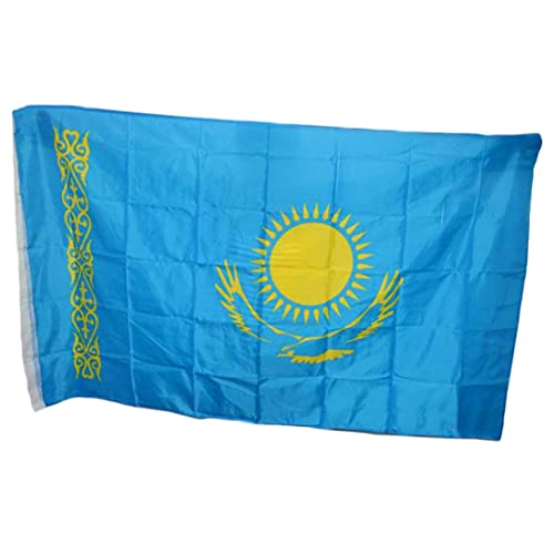 Drapeau du Kazakhstan drapeaux nationaux vifs bannières nationales du Kazakhstan à Double couture 3x5 pieds