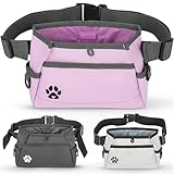 B&B Farmhouse Dog Treat Pouch for Training - Custom Design, Dog Walking Fanny Pack or Crossbody Dog Treat Pouches for Pet Training w. Magnetic Closure in Pet Supplies (Light Purple)