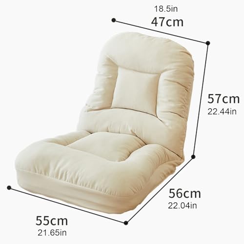 Chaise de jeu déhoussable et lavable avec assise de sol pliante jaune compacte - 6