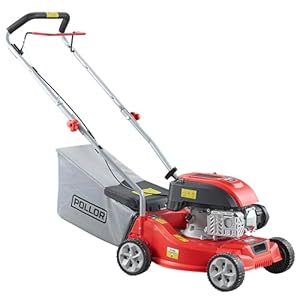 POLLOR Petrol Lawnmower Hand Push 149cc 4 Stroke 41CM Cutting Width 45L Grass Bag