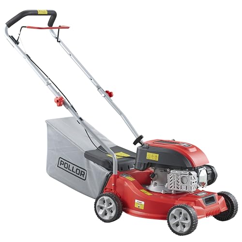 Image of Petrol Lawnmower 149cc 4-Stroke Hand Push Lawn Mower, 41cm Cutting Width, 45L Grass Collection Bag, Walk Behind Garden Mower for Small & Medium Lawns