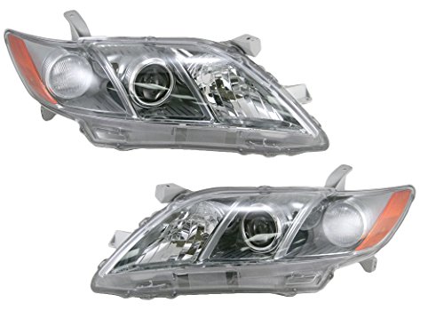 Image of TRQ Headlight Assembly Set TO2502168 TO2503168 Compatible with 2007-2009 Toyota Camry