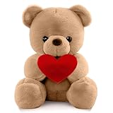 FARYODI Ours en Peluche avec cœur, 23 cm, Jouet en Peluche, Cadeau pour Maman,...