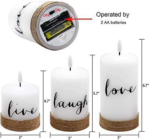 Genswin Flameless Led Candles With Hemp Rope & Remote Timer thumb #4