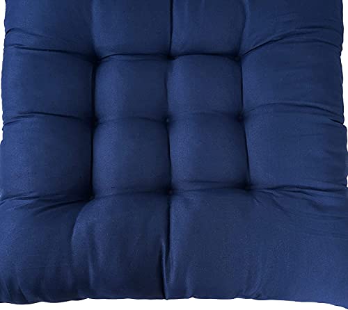 Image of Wakewell Chair Cushion, Soft Seat Cushions, Back and Hip Support Chair Pad for Office, Rocking, Dining, Patio, Camping, Kitchen Chairs - Navy Blue, 1 Piece Chair Cushion Seat Pad