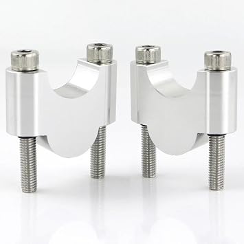 Motorbike Handle Bars For Speed For Triple 1050i R For RS S For Street For Triple S 675/R R RS Aluminum 28mm 11/8" Handlebar Riser Install Riser Motorcycle Handlebar RisersSilver Riser 30mm