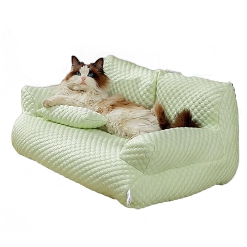 KIKIATA Cama refrescante de verano para perros, cama de seda fría para perros y gatos pequeños, medianos y grandes, transpirable, lavable, sofá de verano para mascotas con parte inferior