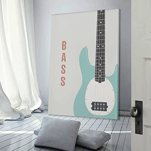 Bass Guitar - Guitarist Music Musical Instrument Art Stingray Bass Art Poster Decorative Painting Canvas Wall Art Living Room Posters Bedroom Painting 12X18Inch(30X45Cm) 29.0 #TOP2