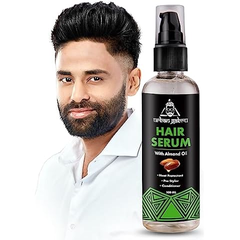 UrbanGabru Hair Serum for Men & Women - Heat Protectant - Pre Styler - Conditioner Cover