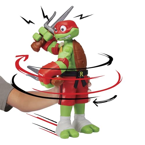 Giochi Preziosi Turtles - Raffaello Rolling Punch Tartarughe Ninja Caos Mutante,Raffaello Personaggio Gigante 30 Cm Con Fuzione Combattimento E Arma Inclusa, Per Bambini Dai 4 Anni - 5