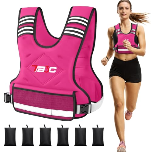 TB3C Adjustable Weighted Vest Woman 4-10 LB Weight Vest for Women Plus Size womens weighted vest for Strength Training Running Workout Jogging Walking Pink