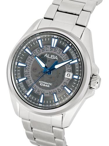 ALBA Stainless Steel Men Analog Wristwatch Au4033X1, Grey Dial, Silver Band - Image 2