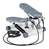 Relaxdays Stepper, Mini Step con 2 Corde Elastiche & Conta Passi, Attrezzi Fitness per Casa, Gambe &...