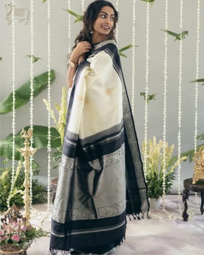 Saree para mujer Flosive suave sin arrugas para un drapeado facil 6