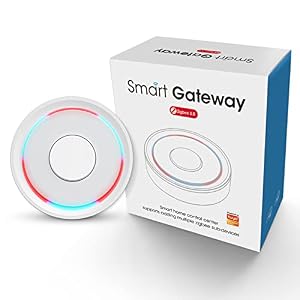 ZigBee Gateway and Bluetooth Hub, 2.4 GHz Dual Mode ZigBee Gateway, Wireless Smart Home Bridge Support Tuya Devices Remote Control, Gateway Hub Support Voice Control via Alexa